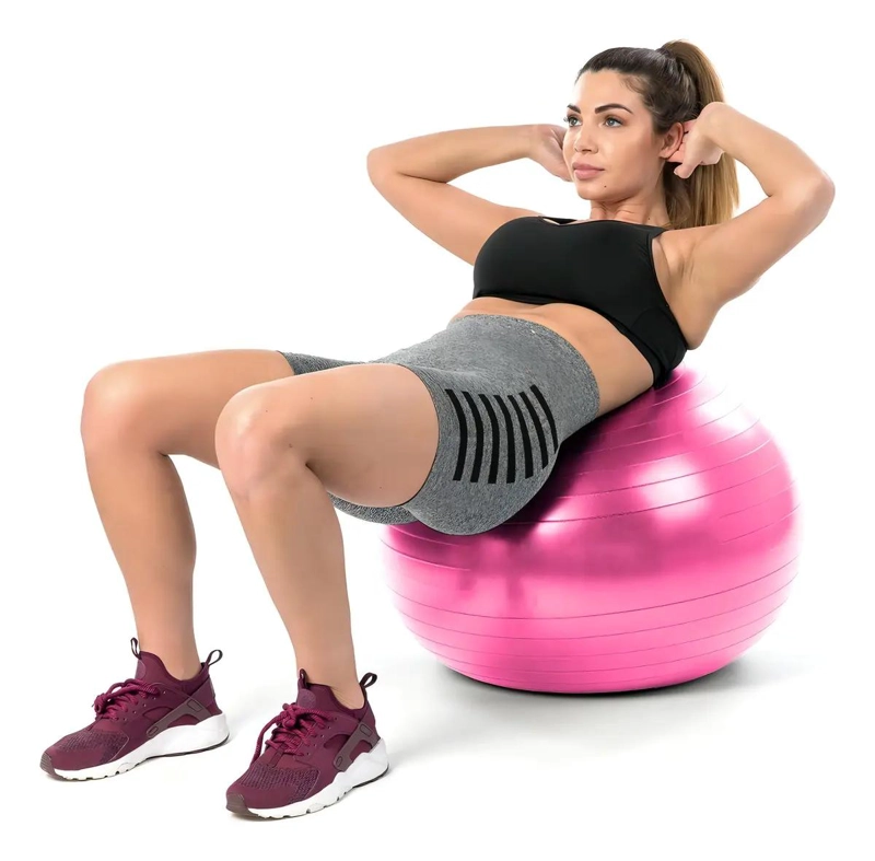 KIT COMPLETO PARA YOGA CON PELOTA DE 75 CM, INFLADOR, MAT Y LADRILLO - 5
