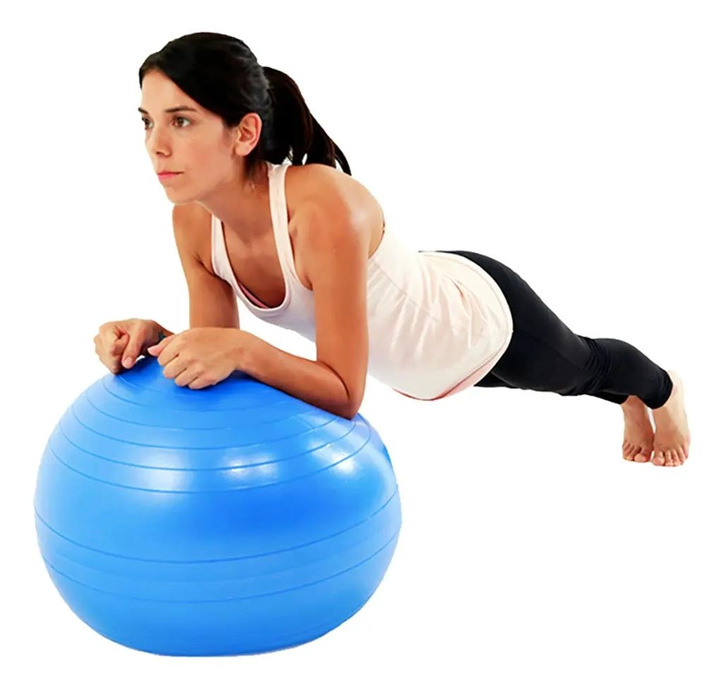BALON DE EJERCICIO CON BOMBA PARA ENTRENAMIENTO DE 55 CM - 1