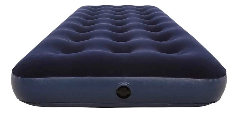 COLCHON INFLABLE INDIVIDUAL RESISTENTE COLOR AZUL PARA CAMPING - 3