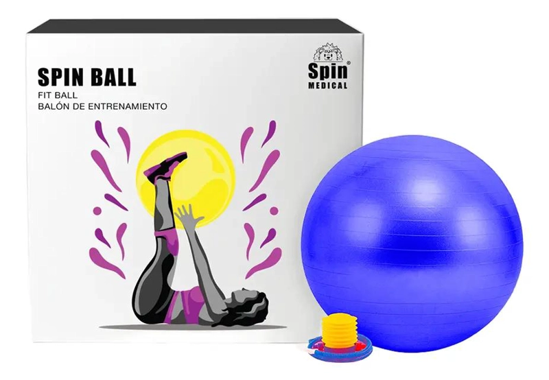 BALON TERAPE UTICO PARA YOGA CON INFLADOR Y DIAMETRO DE 75 CM - 1