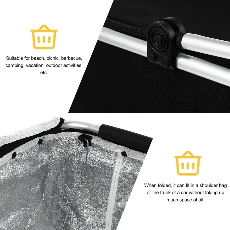 BOLSO TE RMICO PLEGABLE PARA PICNIC CON CAPACIDAD COOLER PORTATIL - 3
