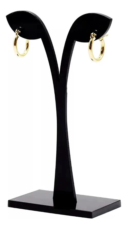 AROS ARGOLLA DE ACERO QUIRURGICO DORADO DE 10 MM EN PAR - 4