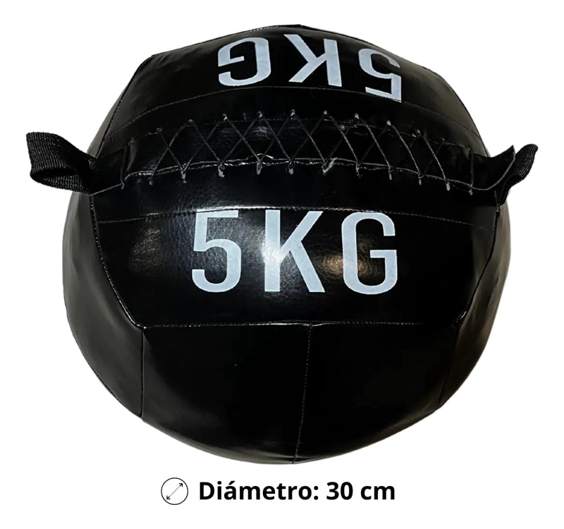 BALON MEDICINAL DE ECOCUERO PARA ENTRENAMIENTO MUSCULAR 5 KG - 4