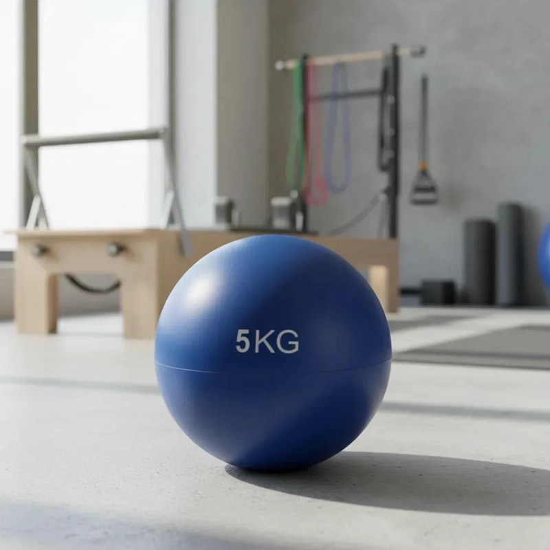 BALON MEDICINAL DE SILICONA DE 5 KILOS CON DISEÑO ANTIRREBOTE - 5