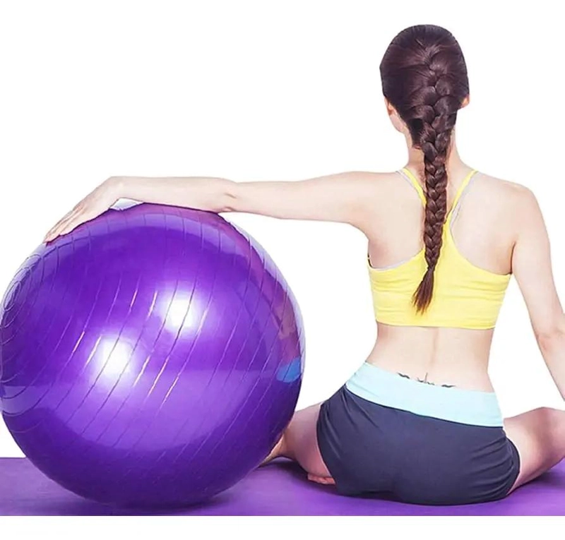 PELOTA TERAPE UTICA PARA YOGA Y PILATES DE 75 CM CON INFLADOR INCLUIDO - 1