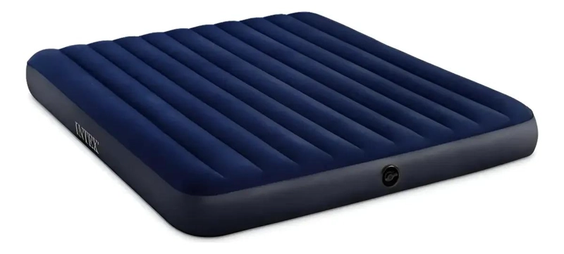 COLCHON INFLABLE GIGANTE 137X191X25 CM CON TECNOLOGIA DURA-BEAM COLOR AZUL - 1