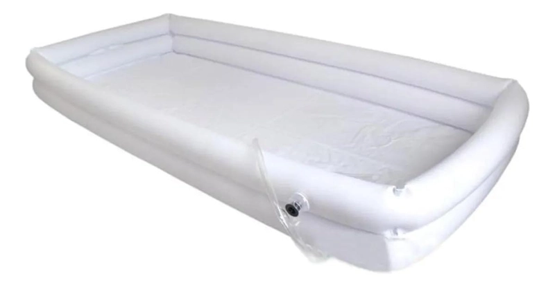 COLCHON INFLABLE PARA BAÑO ADULTO COLOR BLANCO COMODO Y RESISTENTE - 1