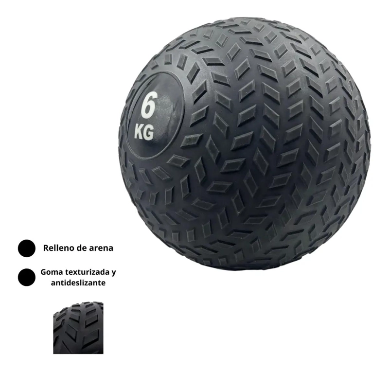 BALON MEDICINAL DE 6 KG PARA ENTRENAMIENTO FUNCIONAL Y FUERZA - 5