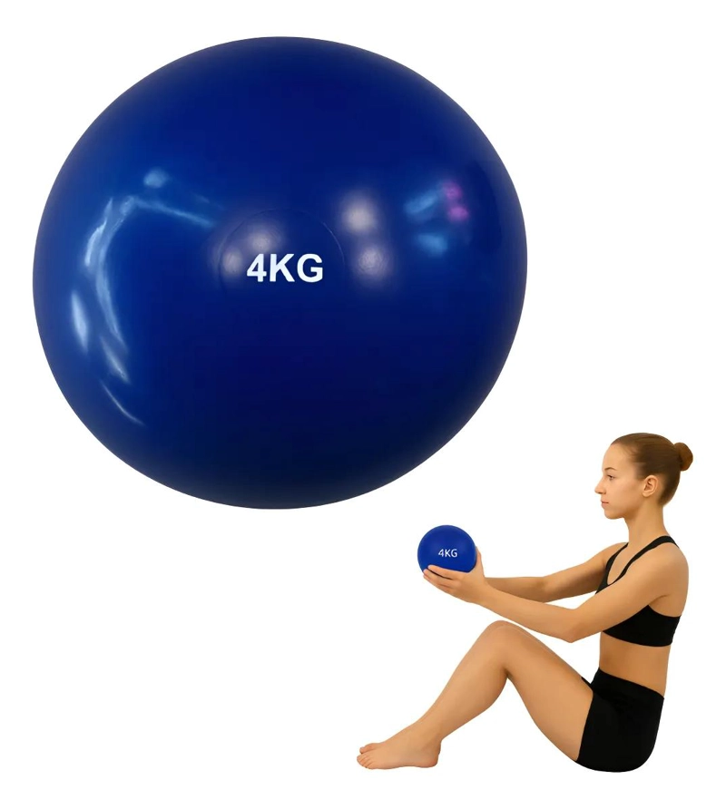 BALON MEDICINAL DE 4 KG CON RECUBRIMIENTO DE SILICONA ANTIDESLIZANTE - 1