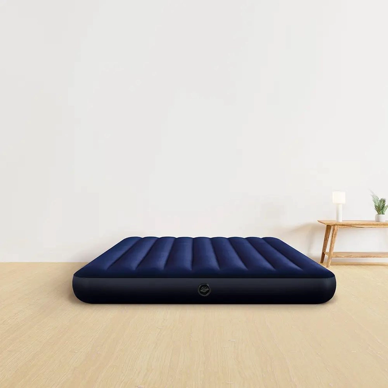 COLCHON INFLABLE PARA DOS PERSONAS COLOR AZUL CON DISEÑO COMODO - 5