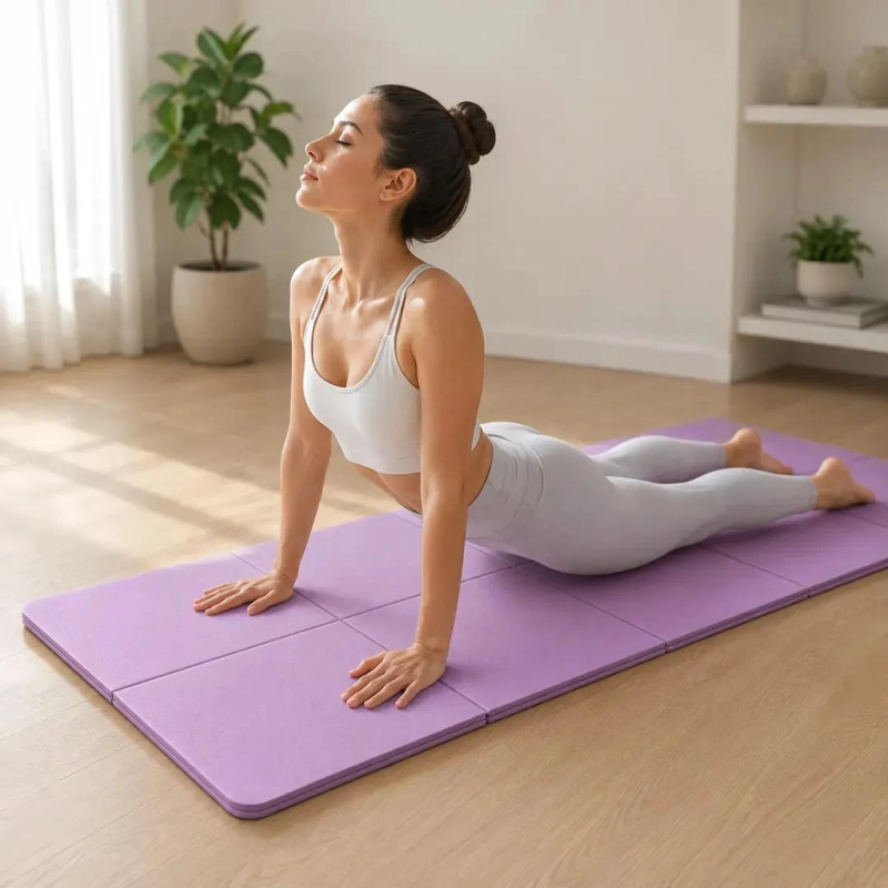 MAT DE YOGA PLEGABLE ANTIDESLIZANTE PARA ABDOMINALES 183X60X0.5 CM - 4