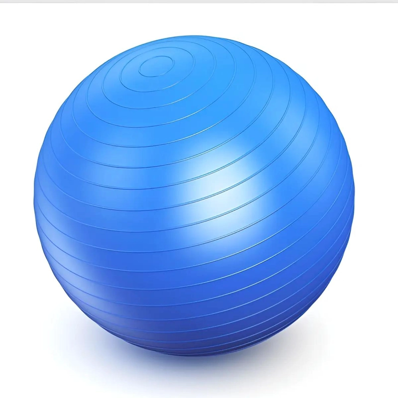 PELOTA DE EJERCICIO AZUL DE 55 CM CON INFLADOR PARA FITNESS Y ENTRENAMIENTO - 1