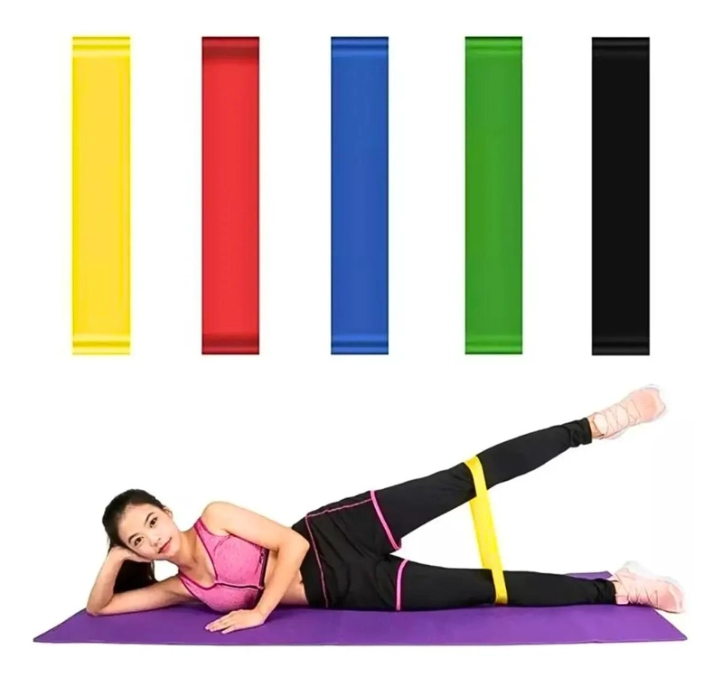 SET DE BANDAS ELASTICAS Y MANCUERNAS DE 4 KG PARA ENTRENAMIENTO - 2