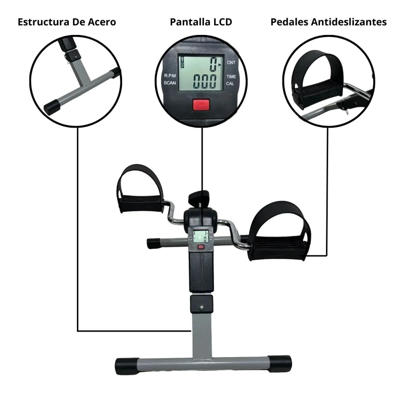 PEDALERA PLEGABLE CON PANTALLA LCD PARA EJERCICIO EN CASA - 3