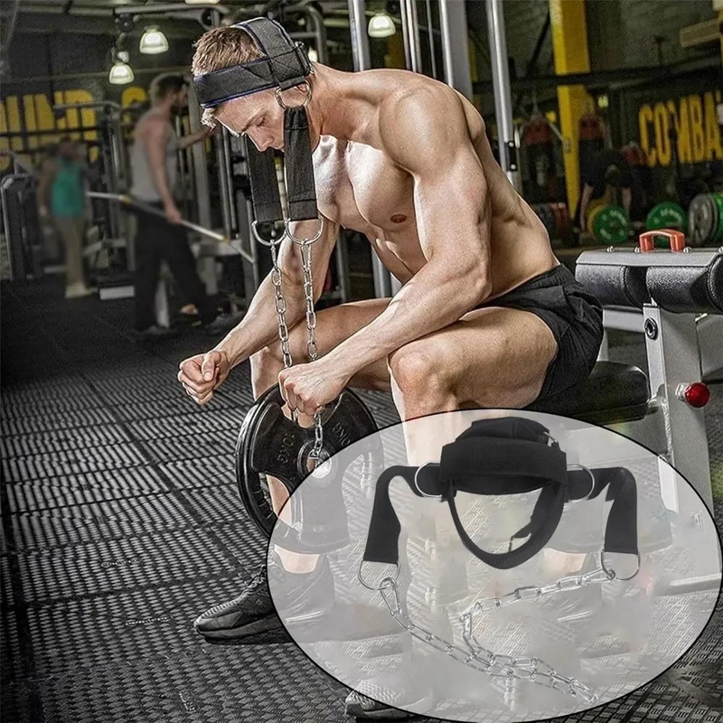 ARNE S AJUSTABLE PARA CUELLO Y CABEZA CON CADENA RESISTENTE PARA GIMNASIO - 4