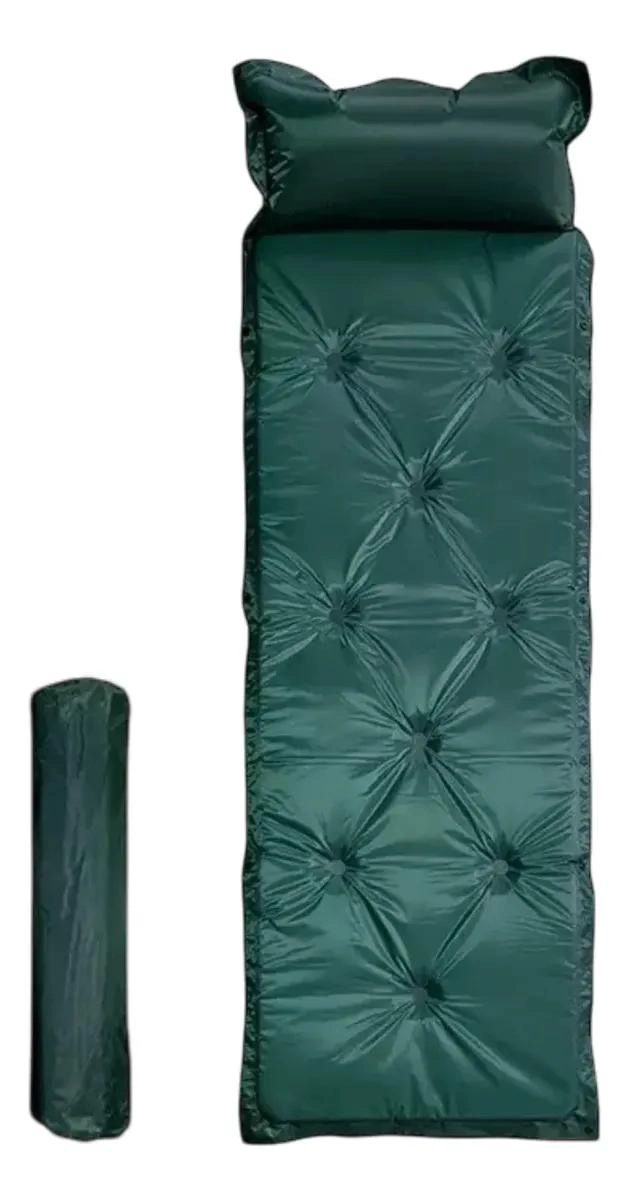 COLCHONETA AUTOINFLABLE CON ESPUMA DE ALTA DENSIDAD Y ALMOHADA INTEGRADA PARA AC - 1