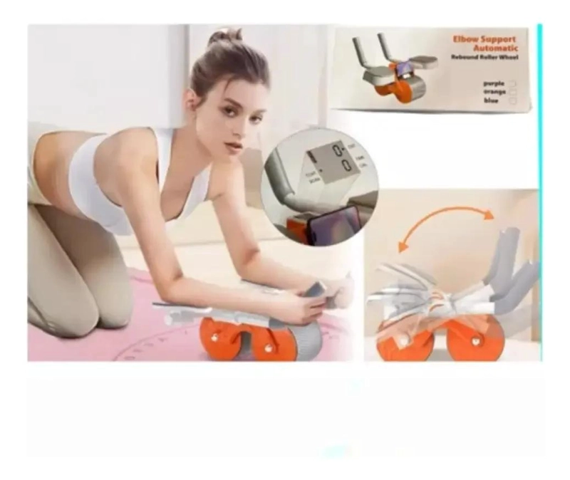 RUEDA PARA EJERCICIO ABDOMINAL CON REBOTE AUTOMATICO Y DISEÑO ERGONOMICO - 3