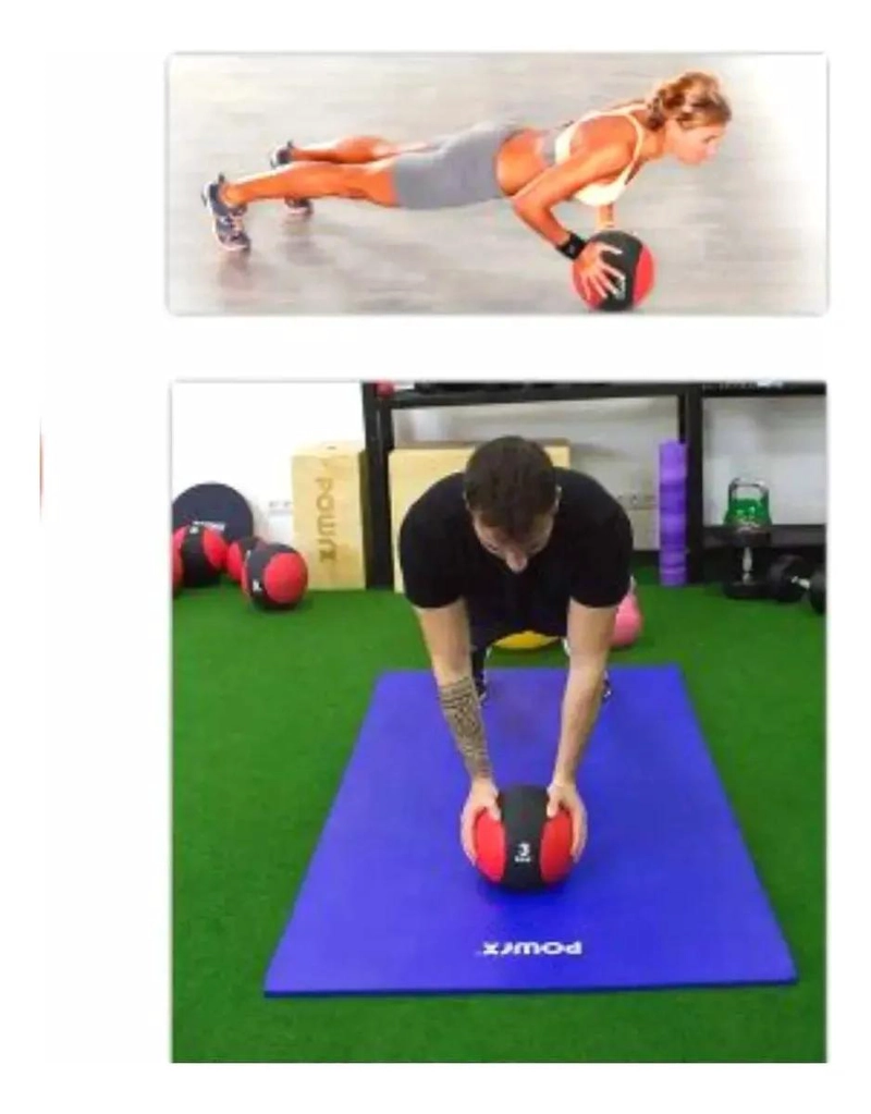 BALON DE PESO CON REBOTE 9 KG PARA ENTRENAMIENTO FUNCIONAL Y CROSSFIT - 3