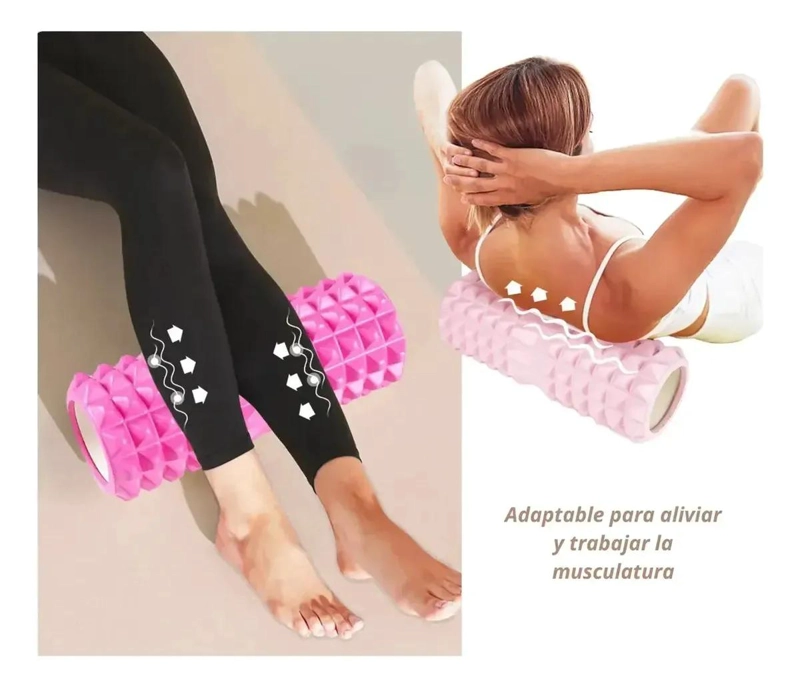 RODILLO DE RESINA PARA YOGA Y MASAJE MUSCULAR DE 45 CM - 4