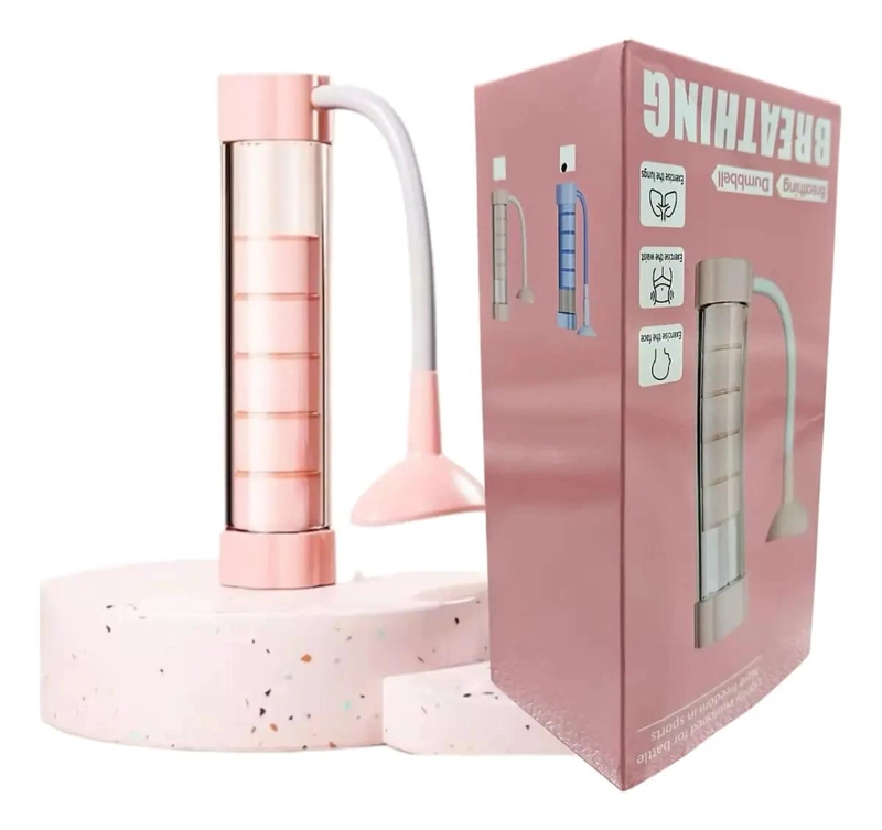 EJERCITADOR DE RESPIRACION PARA FITNESS CON TRES NIVELES Y TUBO FLEXIBLE - 2