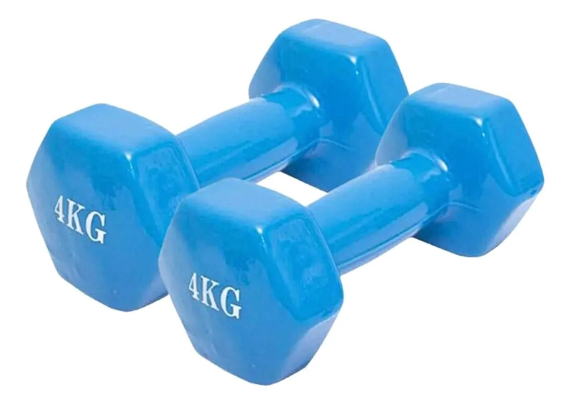 SET DE BANDAS ELASTICAS Y MANCUERNAS DE 4 KG PARA ENTRENAMIENTO - 4