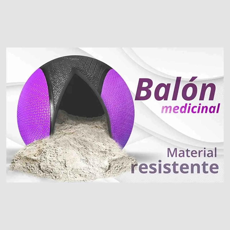 BALON DE PESO CON REBOTE PARA ENTRENAMIENTO FUNCIONAL 7 KG VERDE - 4