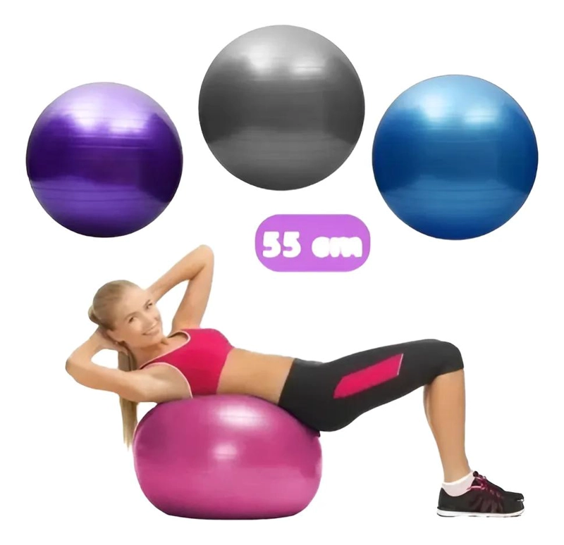 PELOTA PARA YOGA PILATES Y EJERCICIOS ABDOMINALES 55 CM - 1
