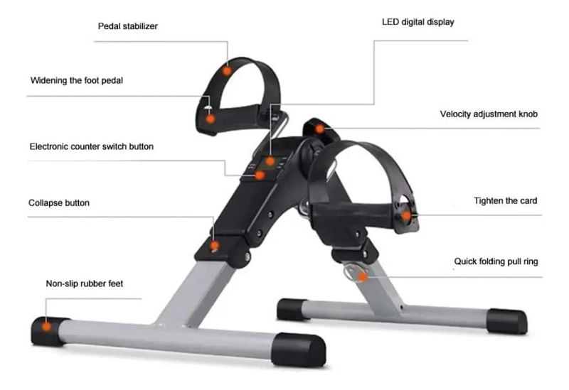 PEDALERA PARA BICICLETA DE SPINNING CON CONTADOR PARA REHABILITACION - 3