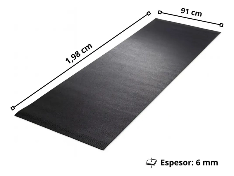 TAPETE ANTIDESLIZANTE DE 6MM PARA MAQUINAS DE EJERCICIO - 1