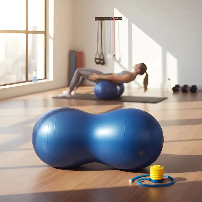 PELOTA DE PILATES PARA EJERCICIO Y YOGA COLOR AZUL MANI - 1