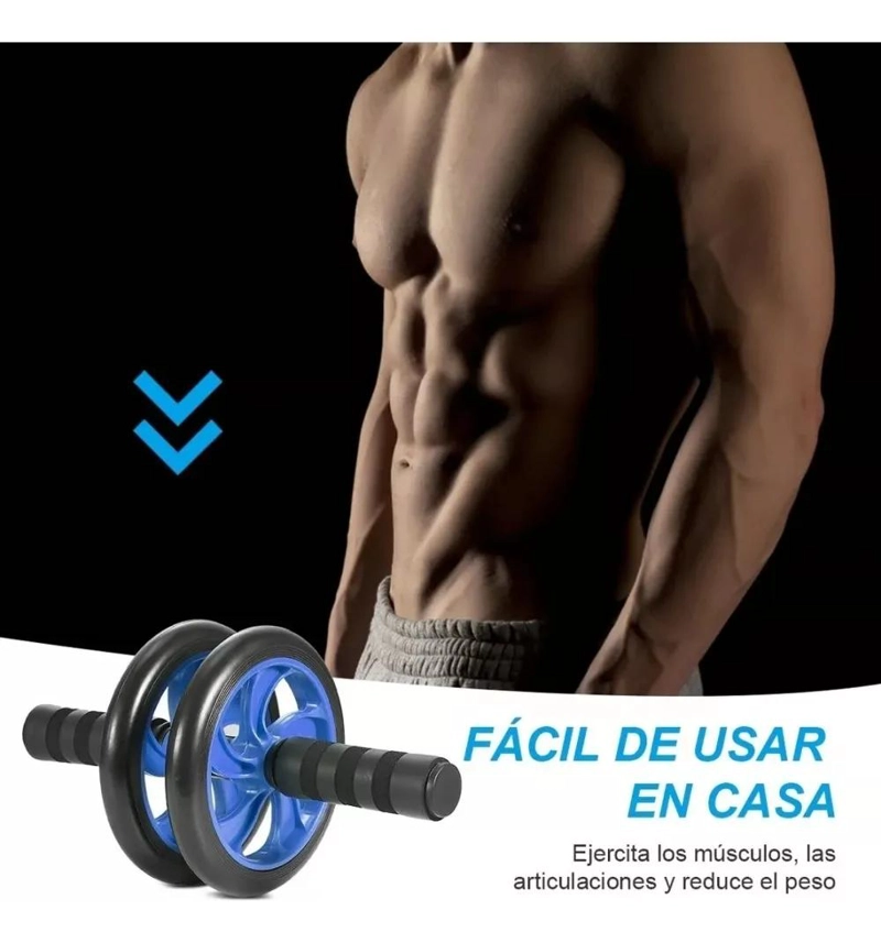 SET DE 7 RUEDAS PARA EJERCICIOS ABDOMINALES EN COLOR AZUL - 2