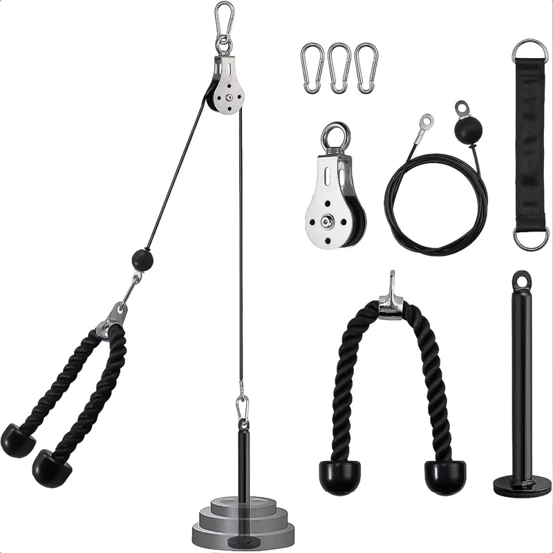 SISTEMA DE POLEA PARA GIMNASIO EN CASA CON ACCESORIOS COMPLETOS - 1