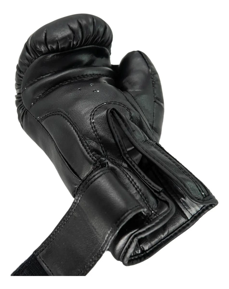 GUANTES DE BOXEO PARA NIÑOS 4 ONZAS CON CIERRE DE VELCRO NEGRO - 2