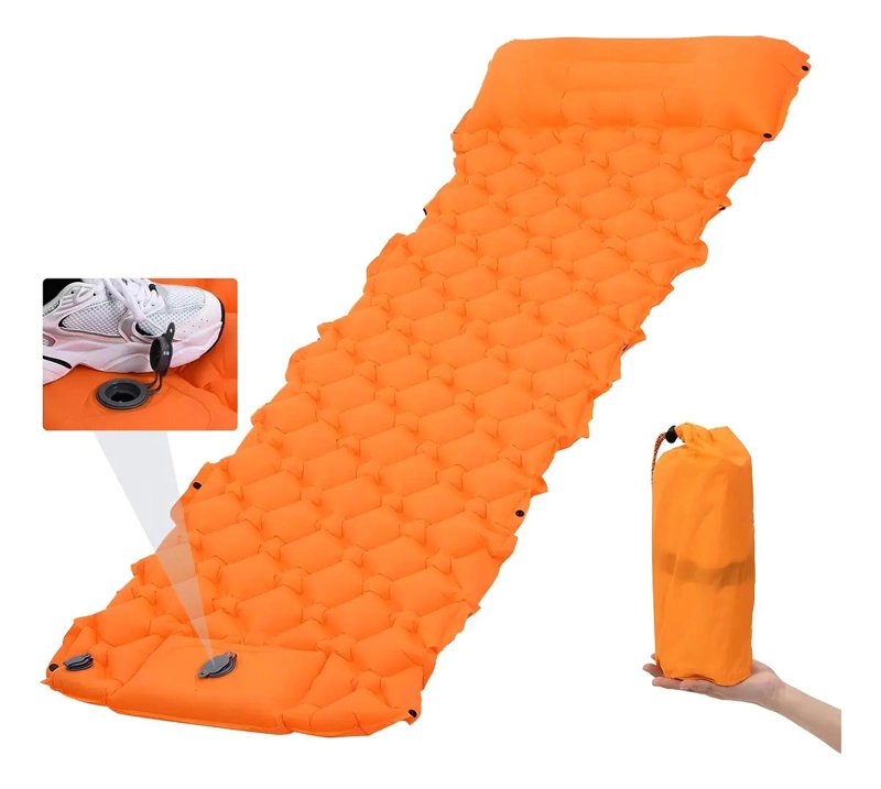COLCHONETA INFLABLE PARA CAMPING 1 PLAZA NYLON CAMUFLAJE 223X70 CM - 4