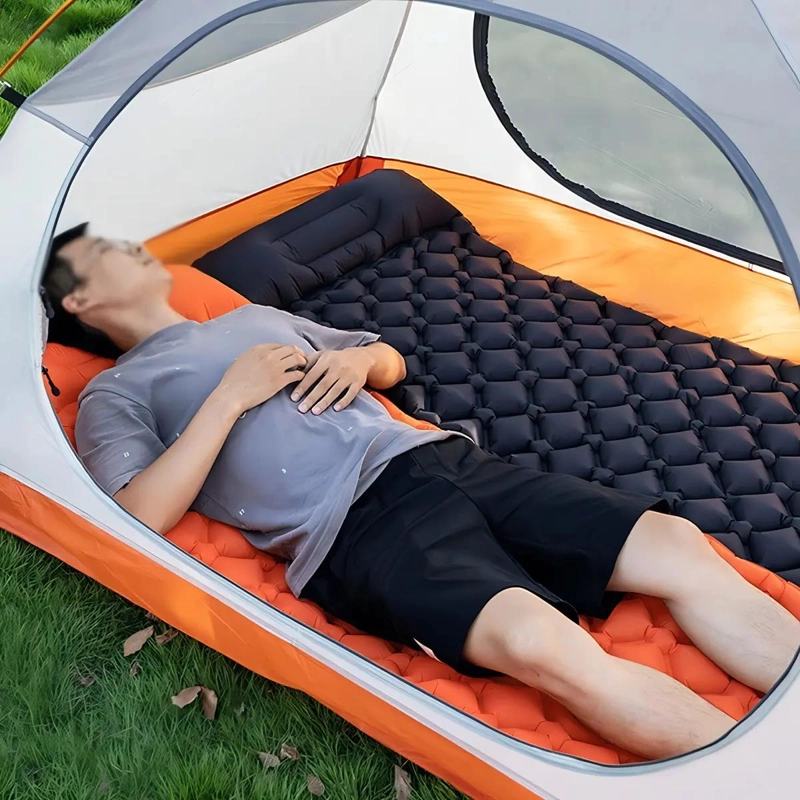 COLCHONETA INFLABLE PARA CAMPING 1 PLAZA NYLON CAMUFLAJE 223X70 CM - 5