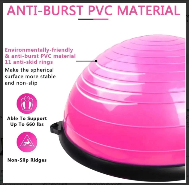 BALON BOSU PARA EJERCICIOS DE YOGA Y RESISTENCIA SEMIESFE RICO - 4