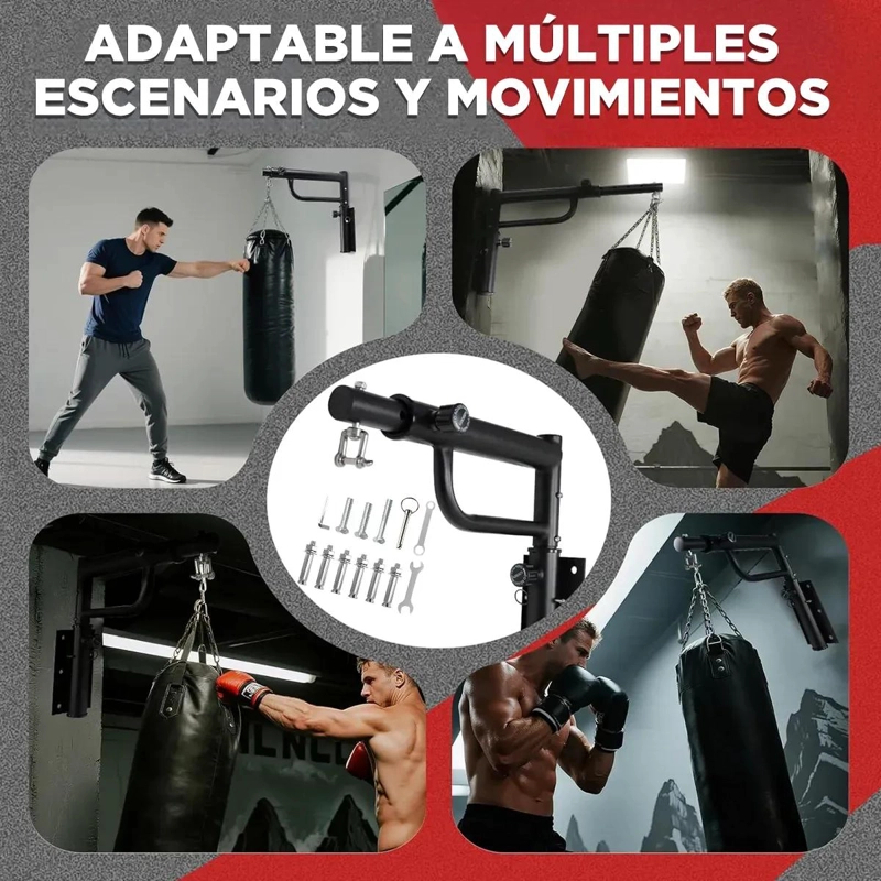 SOPORTE DE PARED AJUSTABLE PARA SACO DE BOXEO EN ACERO RESISTENTE - 5
