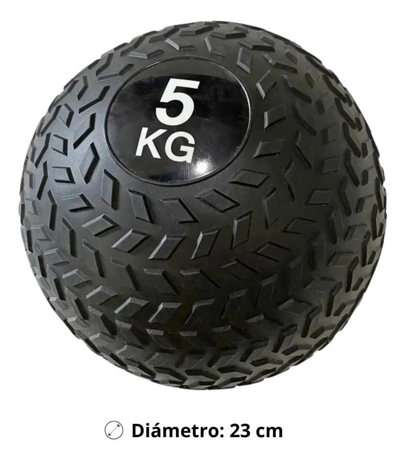 BALON MEDICINAL DE 5 KG PARA ENTRENAMIENTO MUSCULAR Y RESISTENCIA - 2