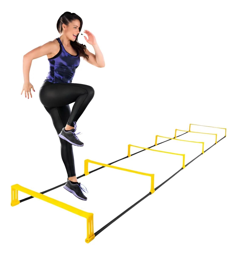 ESCALERA DE COORDINACION DEPORTIVA DE 2.15 METROS CON 6 PELDAÑOS AMARILLOS - 1
