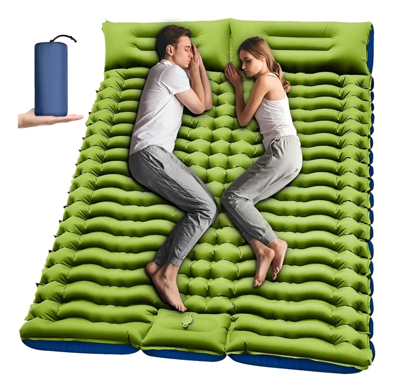 COLCHONETA AUTOINFLABLE MATRIMONIAL PORTATIL PARA CAMPING Y DESCANSO - 1