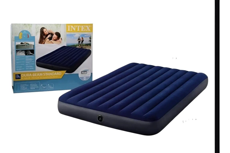 COLCHON INFLABLE PARA DOS PERSONAS CON INFLADOR INCLUIDO Y MEDIDAS 203X152X25 CM - 1