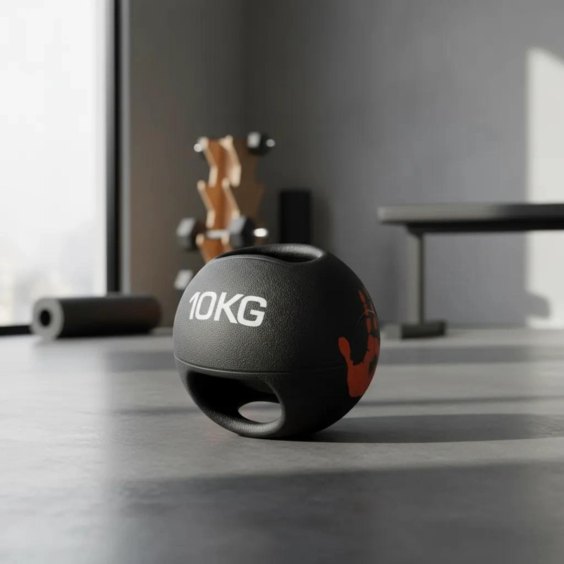 BALON MEDICINAL CON DOBLE AGARRE PARA ENTRENAMIENTO DE 10 KILOGRAMOS - 1