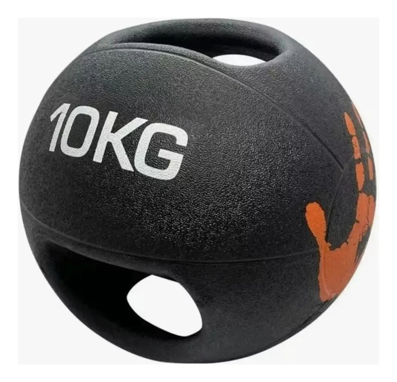BALON MEDICINAL CON DOBLE AGARRE PARA ENTRENAMIENTO DE 10 KILOGRAMOS - 2
