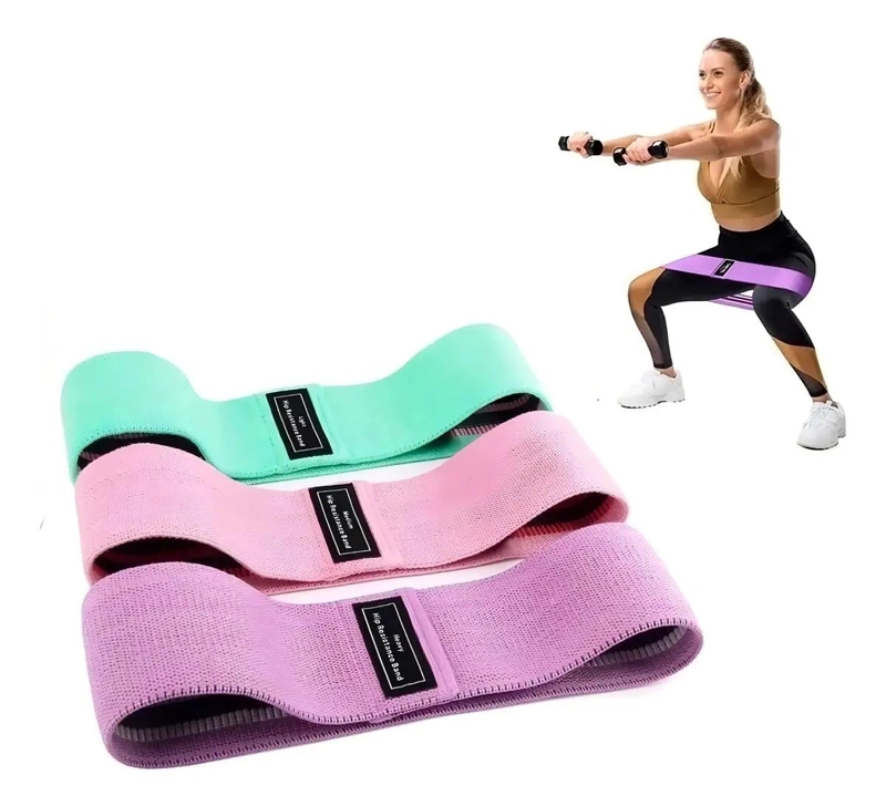 SET DE 3 BANDAS DE RESISTENCIA PARA EJERCICIO CON DIFERENTES NIVELES DE INTENS - 1