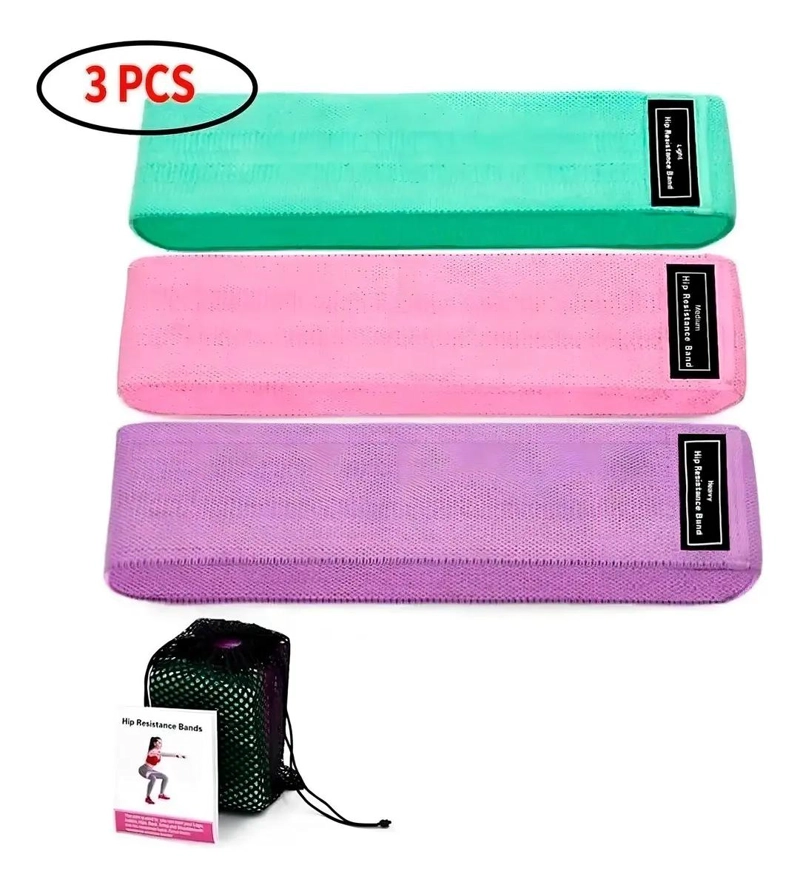SET DE 3 BANDAS DE RESISTENCIA PARA EJERCICIO CON DIFERENTES NIVELES DE INTENS - 4