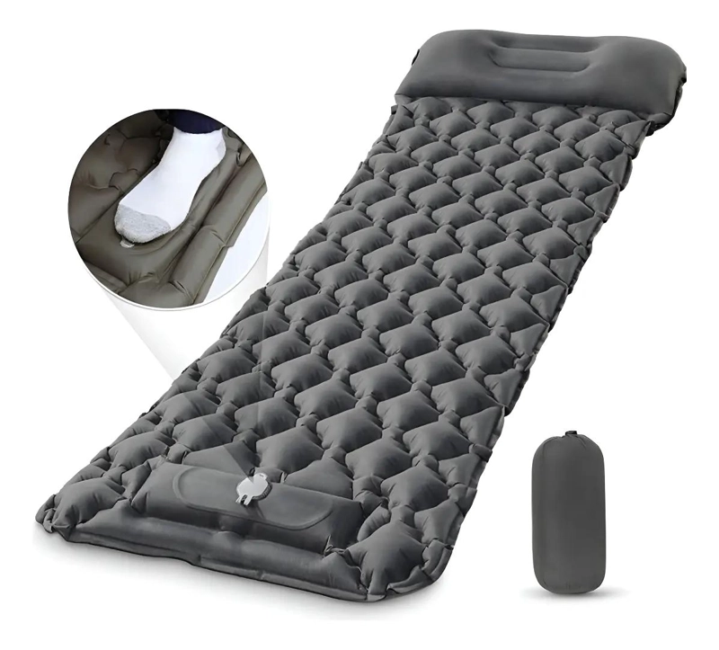COLCHONETA INFLABLE PORTATIL PARA TREKKING EN NYLON RESISTENTE - 1