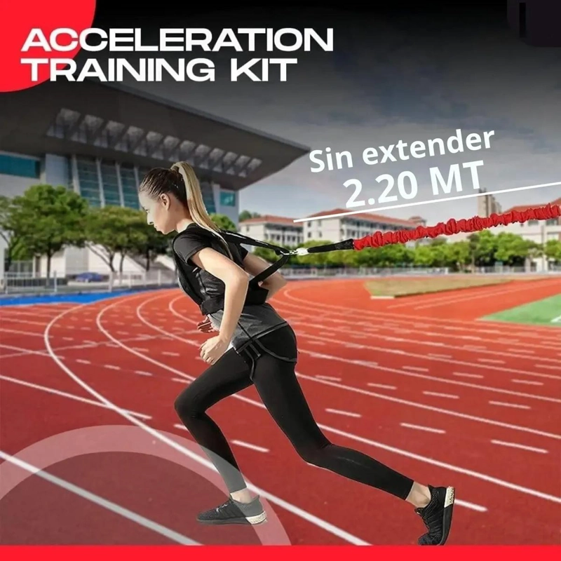 KIT DE ENTRENAMIENTO CON BANDA DE RESISTENCIA Y CUERDA DE VELOCIDAD DE 2.20M - 2