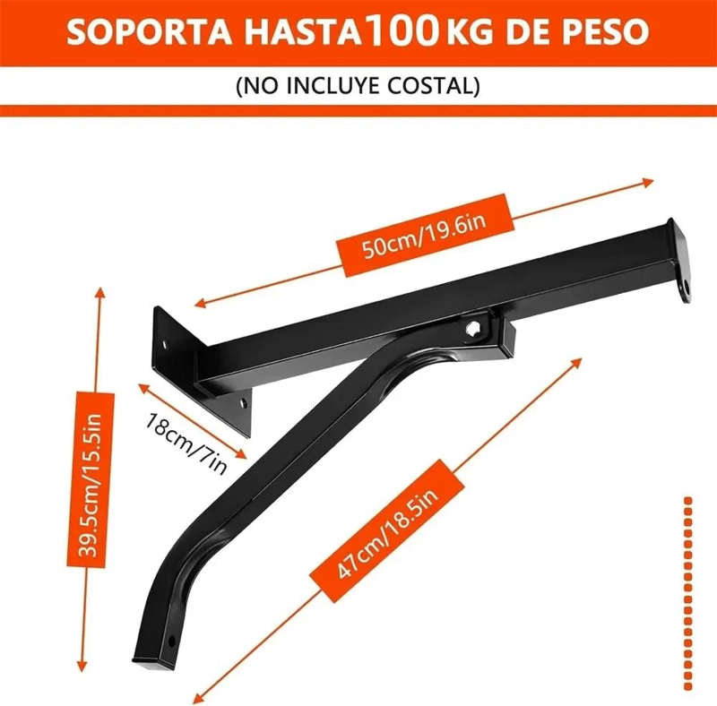 SOPORTE RESISTENTE PARA SACO DE BOXEO COLGANTE HASTA 100 KG - 2