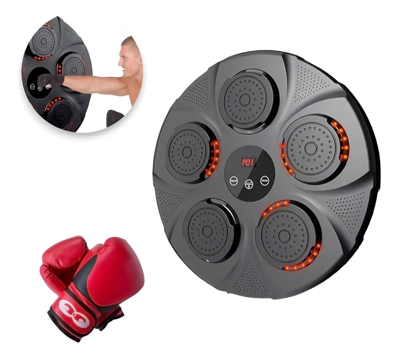 MAQUINA DE BOXEO CON SOPORTE PARA PARED Y FUNCION MUSICAL INTEGRADA - 1