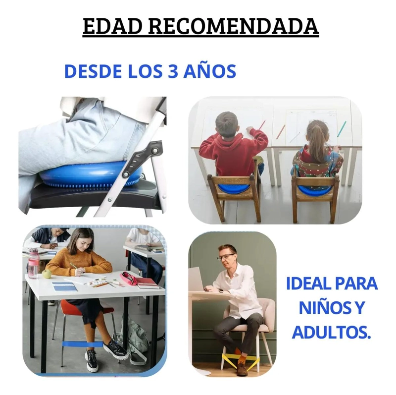SET DE COJIN PARA EQUILIBRIO SENSORIAL CON 5 BANDAS ELASTICAS PARA TERAPIA - 4